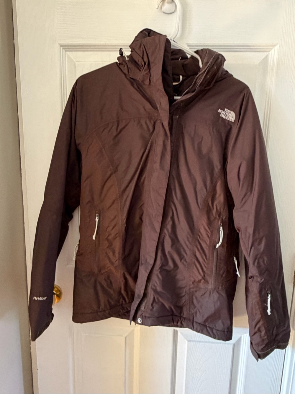 The North Face Women's Brown Hooded Ski Jacket